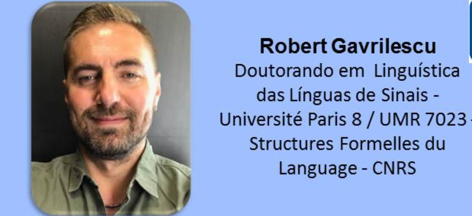 Palestra: Tipologia linguística da língua de sinais romena e outras línguas de sinais.