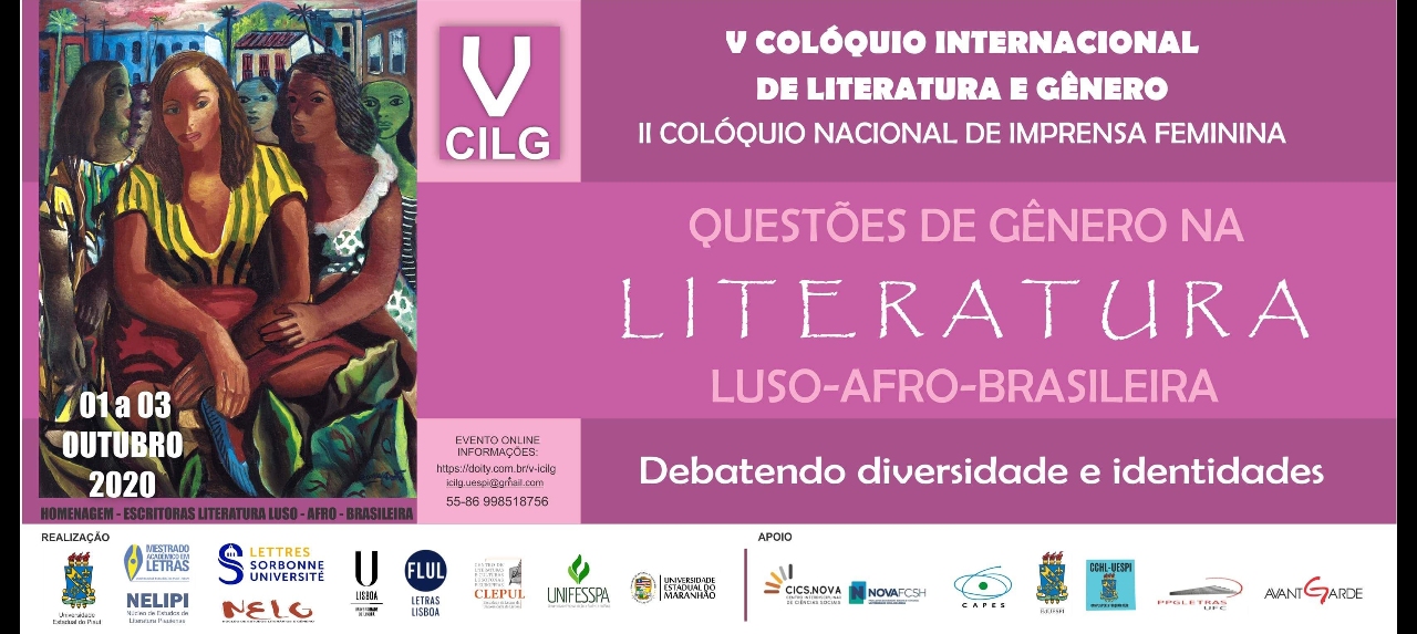 V COLÓQUIO INTERNACIONAL DE LITERATURA E GÊNERO /  II COLÓQUIO NACIONAL DE IMPRENSA FEMININA