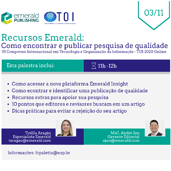 BASE DE DADOS Emerald: plataforma e informações para pesquisadores