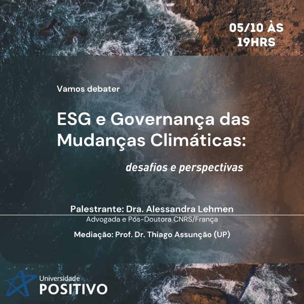 Palestra - ESG e Governança das Mudanças Climáticas: desafios e perspectivas
