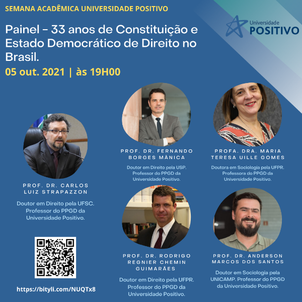 Painel - 33 anos de Constituição e Estado Democrático de Direito no Brasil