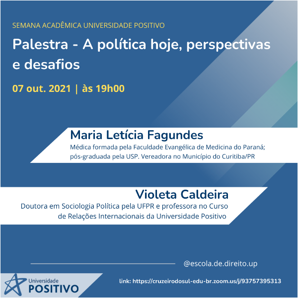 Palestra - A política hoje, perspectivas e desafios