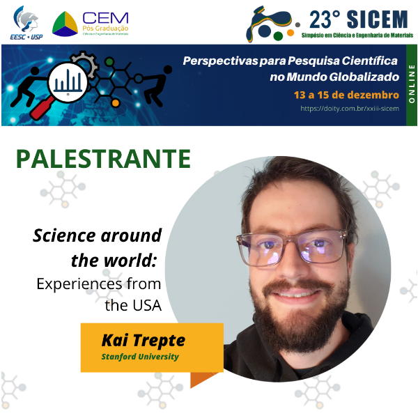 Palestra "Science around the world: Experiences from the USA" - Dr. Kai Trepte (Stanford University)