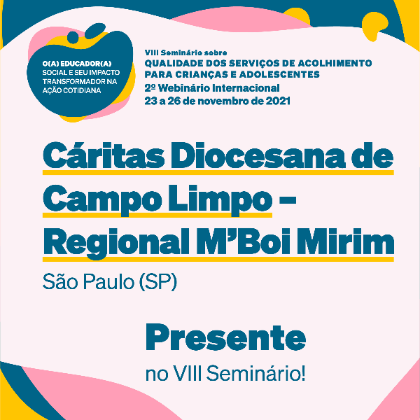 Cáritas Diocesana de Campo Limpo - Regional M'Boi Mirim - São Paulo/SP