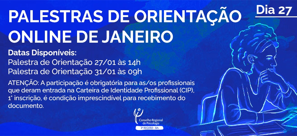 PALESTRA DE ORIENTAÇÃO 27 JANEIRO 2022 - QUINTA-FEIRA