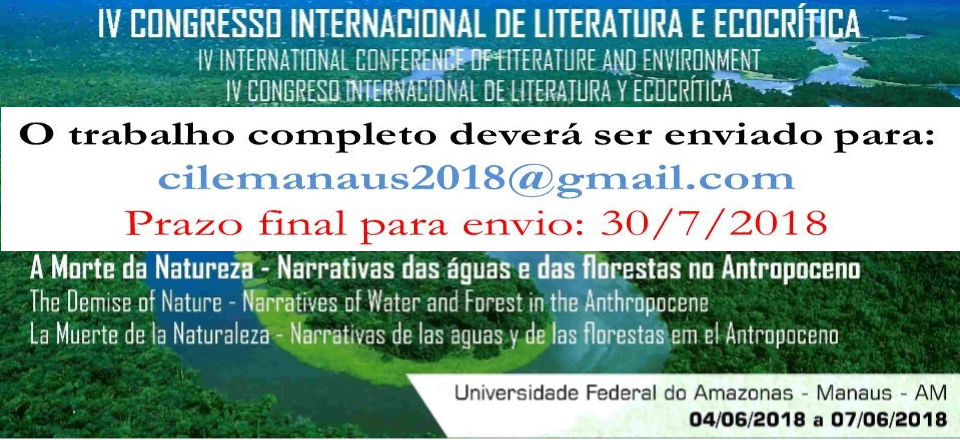 IV CONGRESSO INTERNACIONAL DE LITERATURA E ECOCRÍTICA