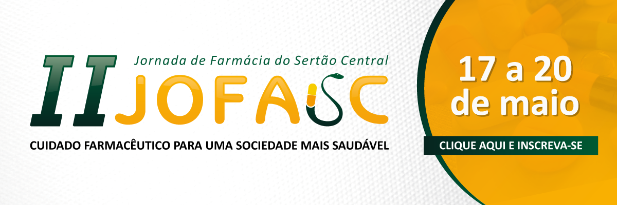 II JORNADA DE FARMÁCIA DO SERTÃO CENTRAL - JOFASC