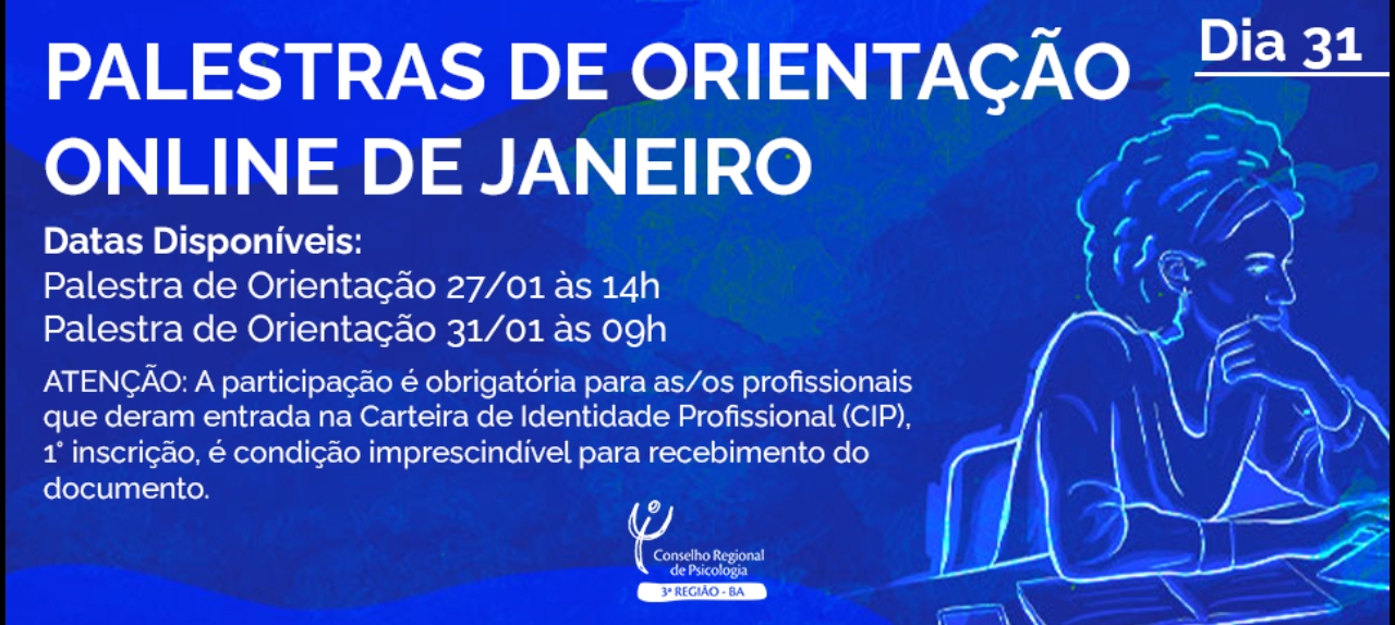 PALESTRA DE ORIENTAÇÃO 31 JANEIRO 2022 - SEGUNDA FEIRA